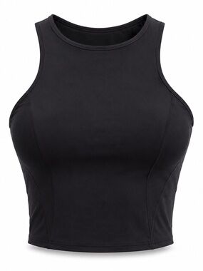 Lululemon Longline High Neck Sports Bra Tank | Black | Size 10| Built In Support